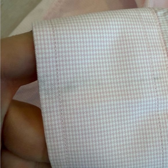 Burberry London Men’s Micro Gingham Button Down Shirt Size 15 38 Pink READ - Picture 4 of 12